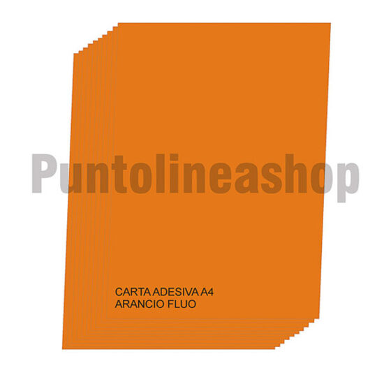 Etichette adesive A4 Arancio Fluo