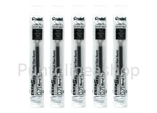 Pentel Refill Energel 0,7 NERO - 5 pezzi