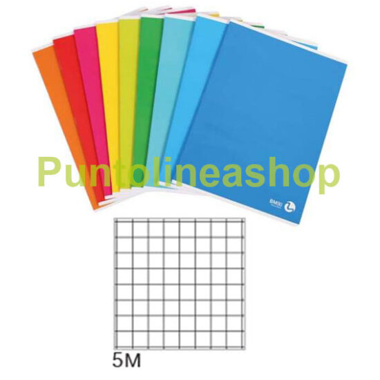 QUADERNO A4 5 mm PPL 24 fogli - TINTA UNITA
