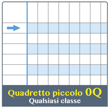 QUADERNO A4 Rigatura Q 5 mm con margine per Disgrafici