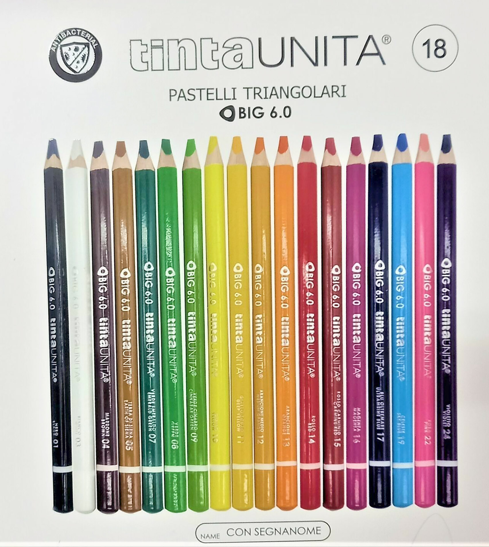 Confezione 24 Pastelli Colorati Tinta Unita Mina da 4 mm. - Carta Shop