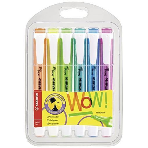 EVIDENZIATORI STABILO SWING COOL 6 COLORI FLUO - Puntolinea Shop