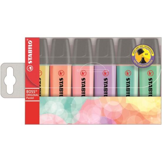 EVIDENZIATORI STABILO BOSS PASTELLO 6 colori