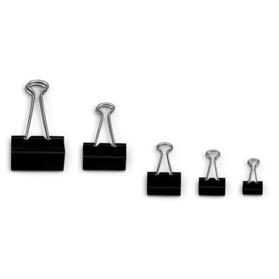MOLLETTA DOUBLE CLIPS 32 MM - 12 PZ.
