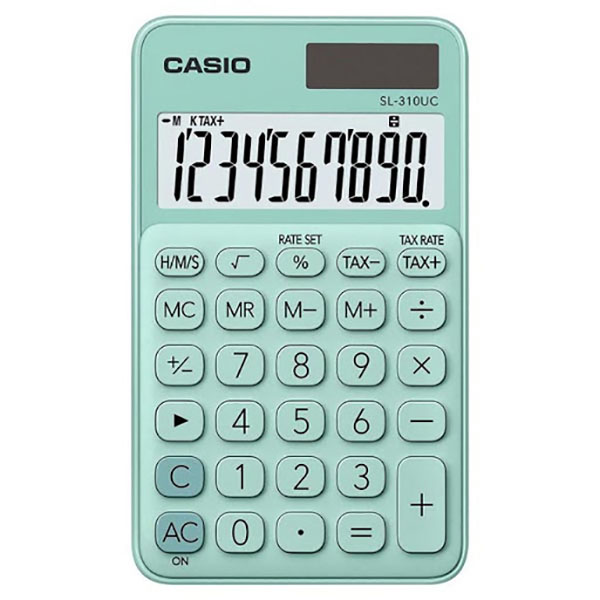 CALCOLATRICE CASIO SL-310UC - VERDE ACQUA - Puntolinea Shop