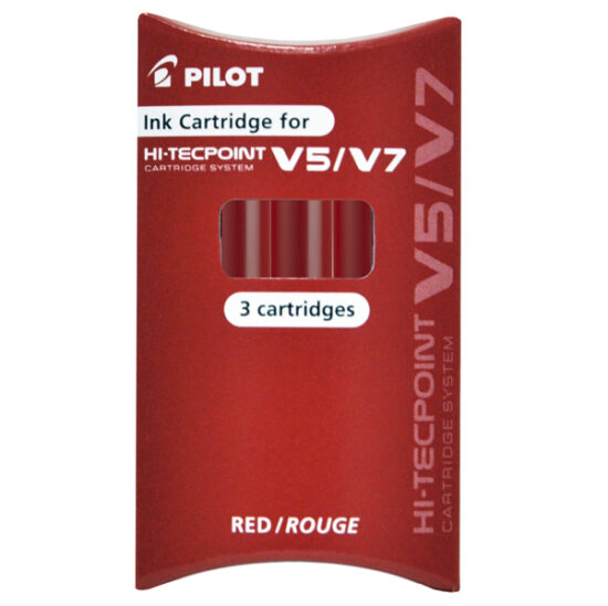 REFILL/CARTUCCE PILOT V5/V7 3x ROLLER HI-TECPOINT ROSSO