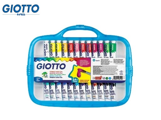 TEMPERE GIOTTO IN VALIGETTA 12ml 24 colori - Puntolinea Shop