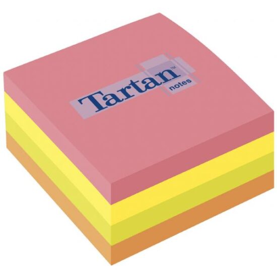 BLOCCO ADESIVO TARTAN 76X76 - 4 COLORI FLUO