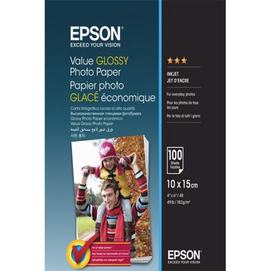 CARTA EPSON GLOSSY PHOTO PAPER 10x15 - 100 ff