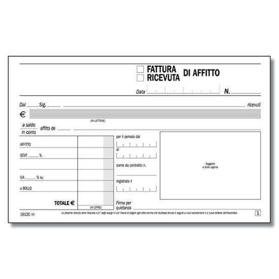 RICEVUTE AFFITTO DATA UFFICIO