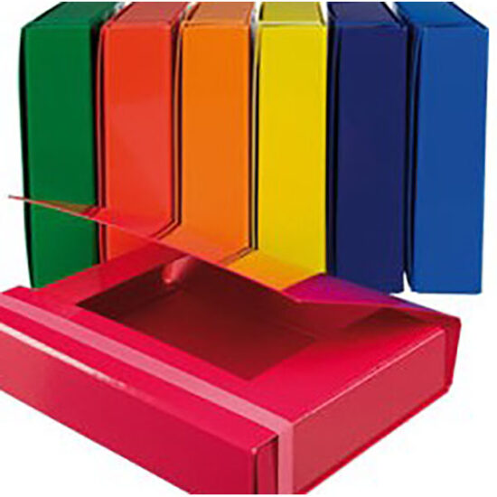 CARTELLA/BOX CARTONE C/ELASTICO GIALLO D.50 STARLINE
