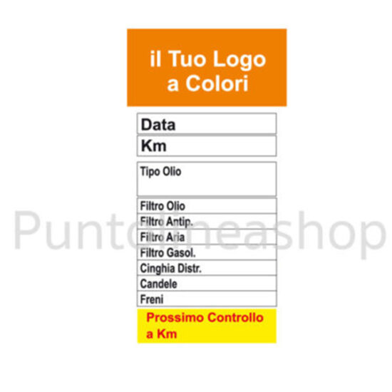 TAGLIANDI AUTO STANDARD 5,7X10 - 150 ADESIVI