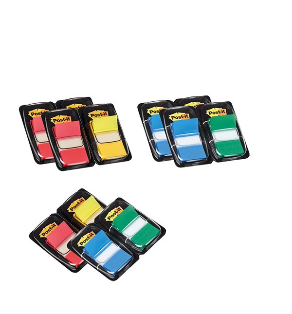 SEGNAPAGINA POST-IT INDEX MEDIUM 680-4 PLASTICA DISPENSER - 4 COLORI VIVACI  - Puntolinea Shop