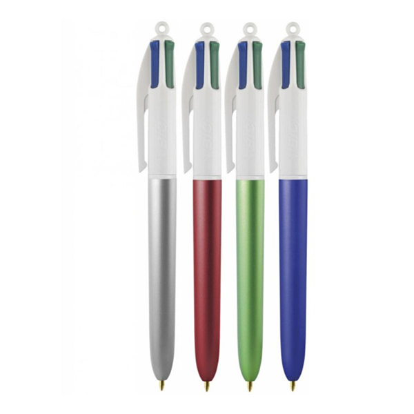 Penna Bic 4 colori Message con laccetto Nero, verde, rosso, blu