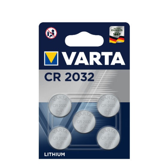 PILA VARTA CR2032 - 5 pezzi