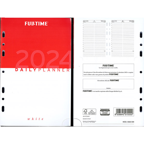 Refill organizer - Rubrica alfabetica - carta bianca - formato piccolo -  7,7x12,7 cm