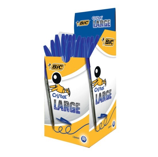 PENNA BIC CRISTAL LARGE 1.6 MM BLU