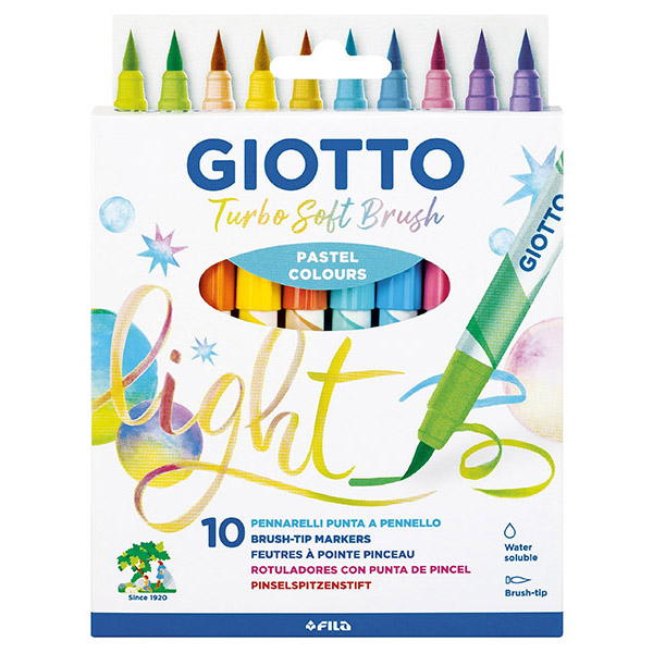 PENNARELLI GIOTTO TURBOSOFT BRUSH PASTEL 10 colori - Puntolinea Shop