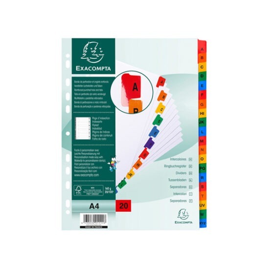 DIVISORE ALFABETICO A-Z - A4 - CARTA - EXACOMPTA