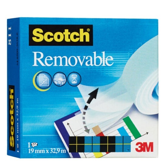 NASTRO ADESIVO MAGIC 19X33 - REMOVIBILE - BLU