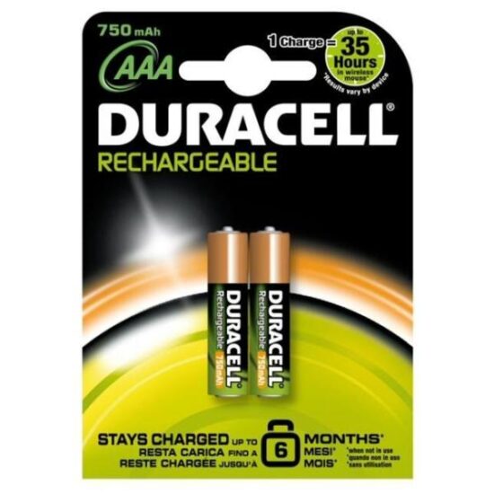 PILA MINISTILO - AAA - DURACELL RICARICABILE 2 PEZZI
