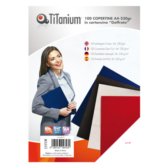 CARTONCINO GOFFRATO X RILEGATURA A4 - TITANIUM