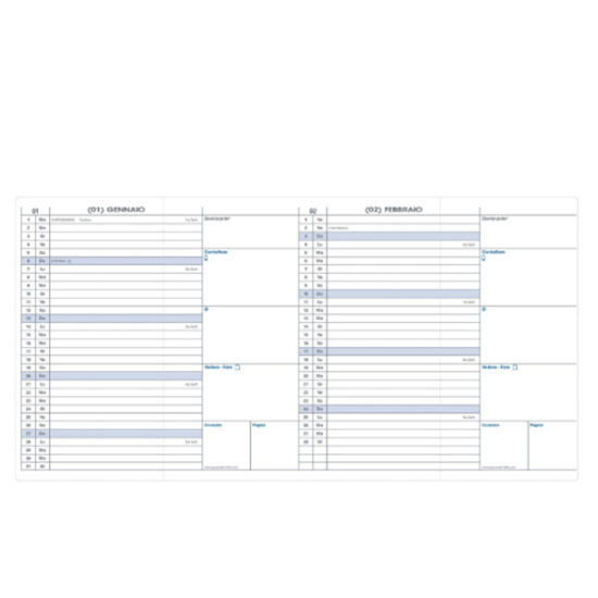 AGENDA QUO VADIS - MINIBEST IMPALA NERO-ROSSO-BLU