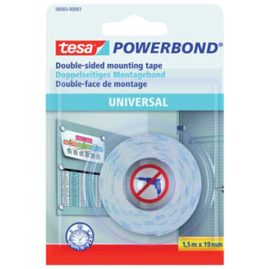 NASTRO BIADESIVO 19X1,5 mt TESA POWERBOND UNIVERSALE